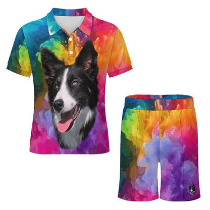 200gsm Short Sleeve Men's POLO Shirt Set A46TZ (All-Over Printing)