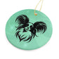 PAPILLON Round Ceramic Christmas Decorations