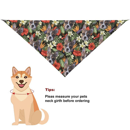 HAWAIIAN STYLE FACE customized dog bandana