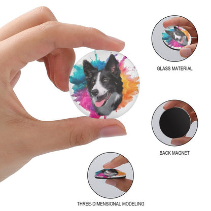 Glass Magnetic Refrigerator Magnets-4cm