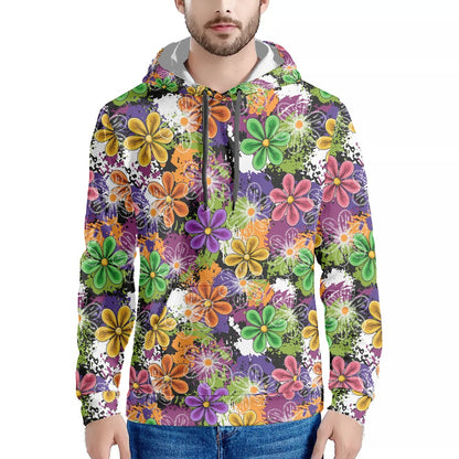 NEON FLOWERS Thin  hoodie