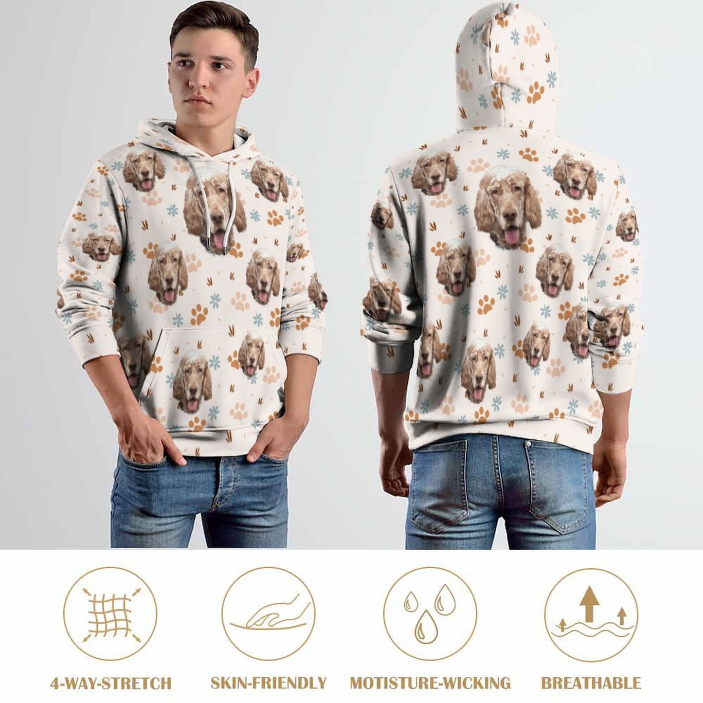 Custom Hoodie FACE PATTERN