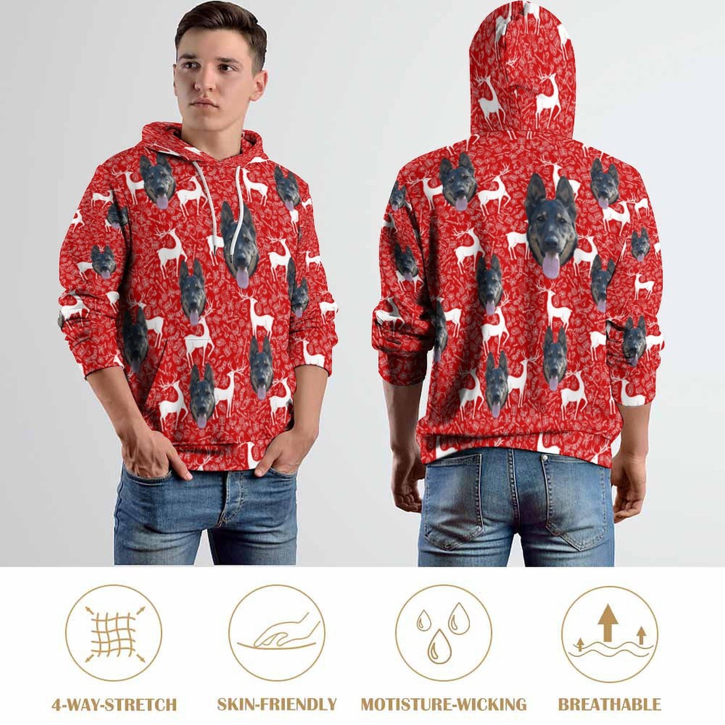 Custom Hoodie FACE PATTERN