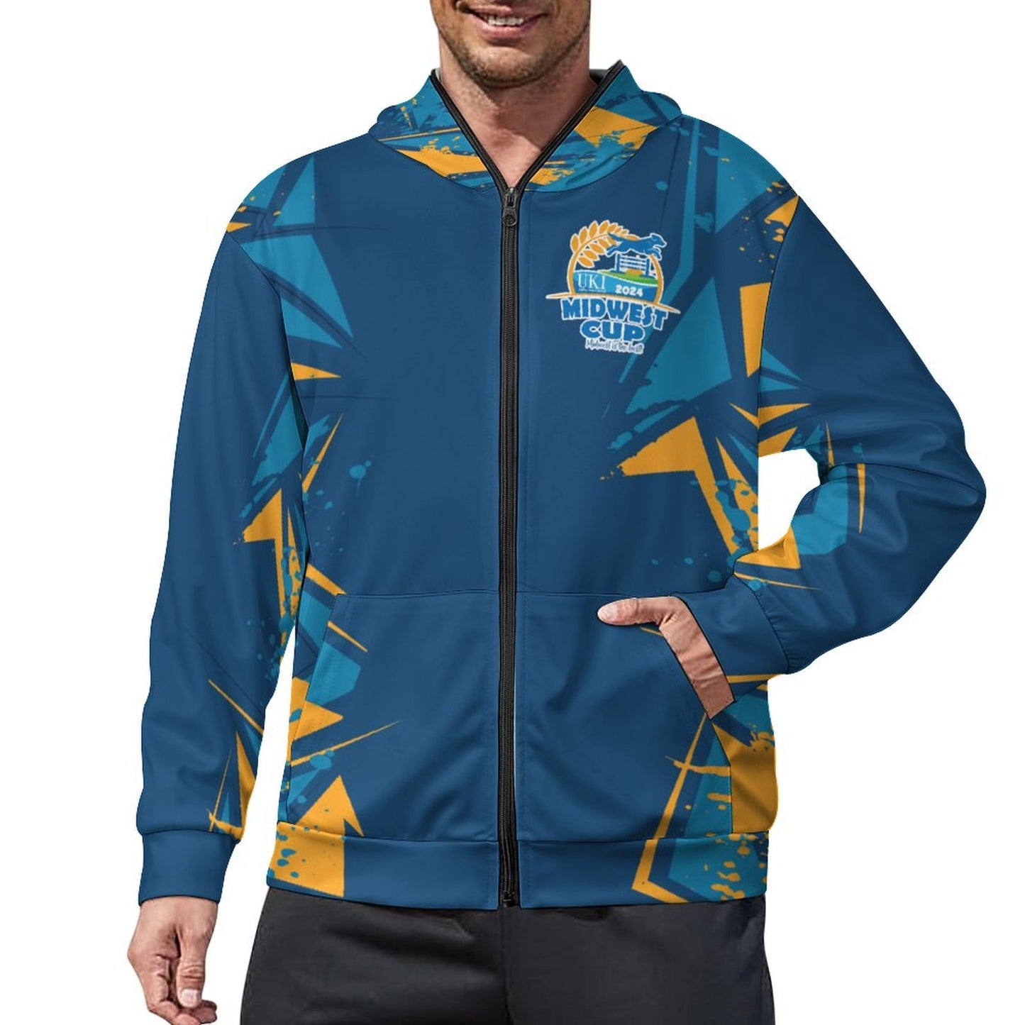 230gsm Custom Zip up Hoodie WY14 (All-Over Printing)