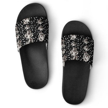 FACE w PAWS-n-BONES SLIP ON SANDLES