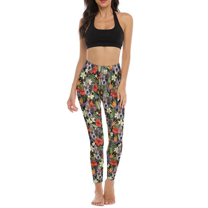 HAWAIIAN STYLE FACE - Hot Yoga Pants for Women