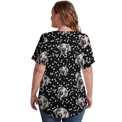 FACE w PAWS-n-BONES  Sleeve T-Shirt