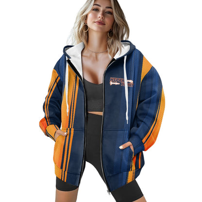 HYPERFLIGHT - Ladies loose zipper sweatshirt
