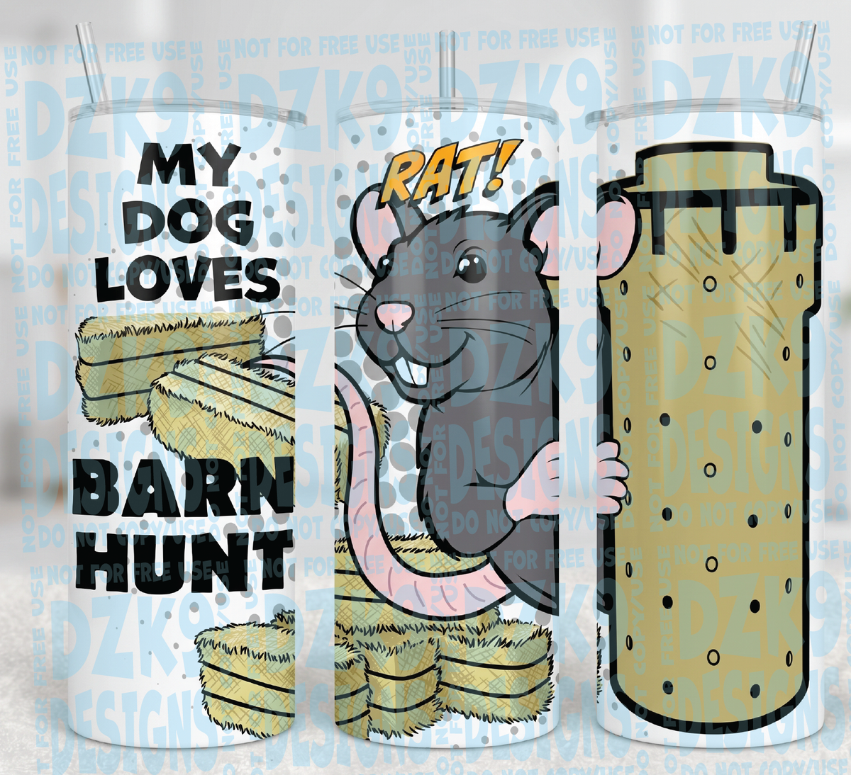 My dog loves barn hunt - Rat Cartoon  T-Shirts & More!