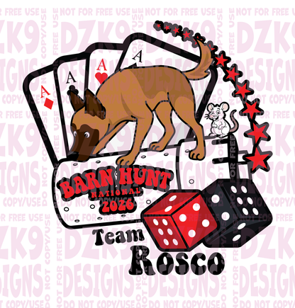 BARN HUNT _ casino  - Custom Dog Cartoon