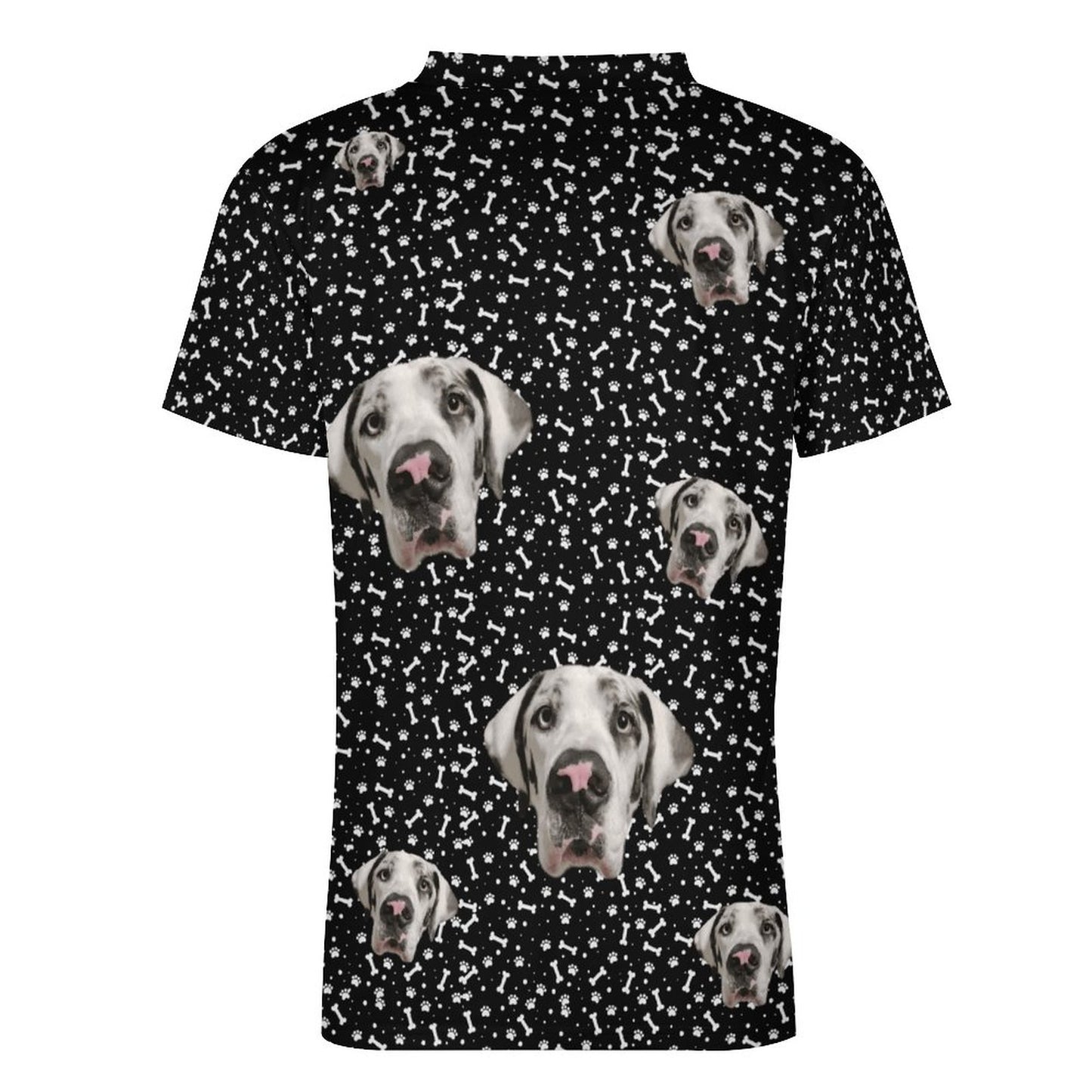 FACE w PAWS-n-BONES V Neck Football Jersey