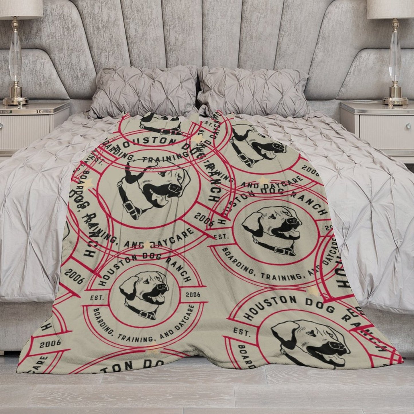 HOUSTON DOG RANCH Flannel Blanket-30"x40" (Dual-sided Printing)