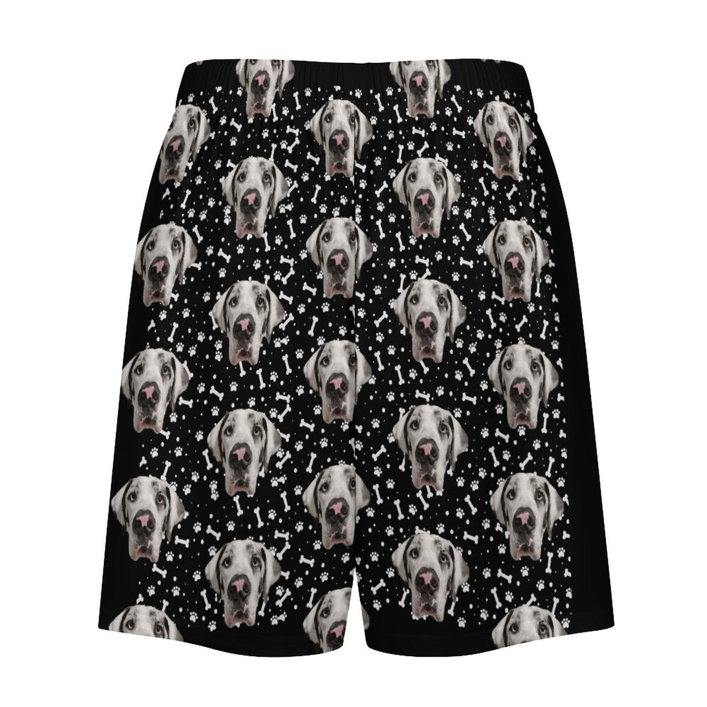 FACE w PAWS-n-BONES  Pajama Shorts for Men