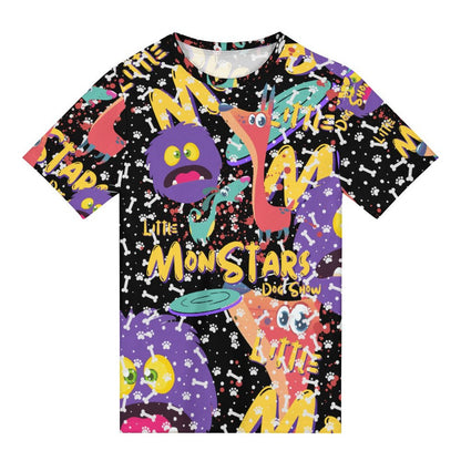 LITTLE MONSTERS  Ladies T-Shirts Cotton ay001 (All-Over Printing )