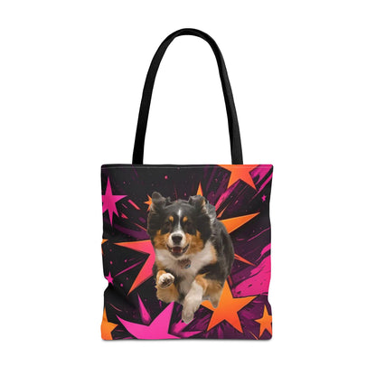 CHOOSE BACKGROUND! CUSTOM PINK ORANGE  TOTE