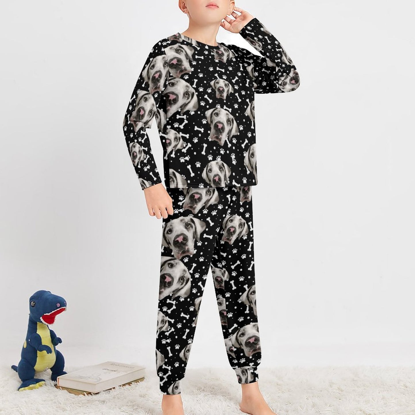 Long Sleeve Pajama Suit for Boy JTZ (All-Over Printing)