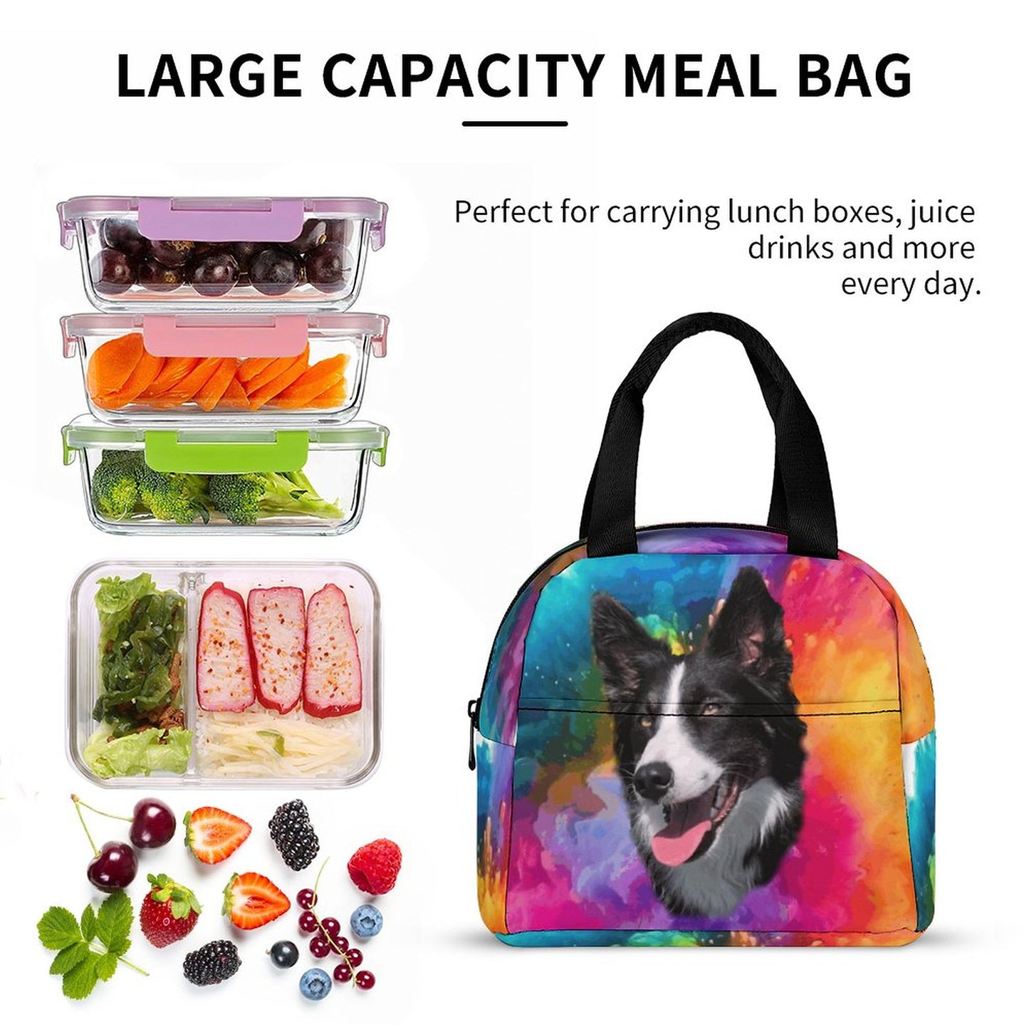 Insulated Lunch Bag with Pocket (All-Over Printing)