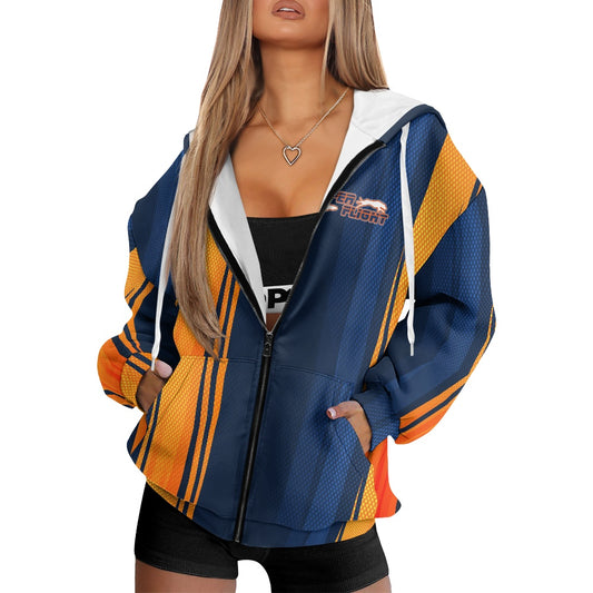 HYPERFLIGHT - Ladies loose zipper sweatshirt