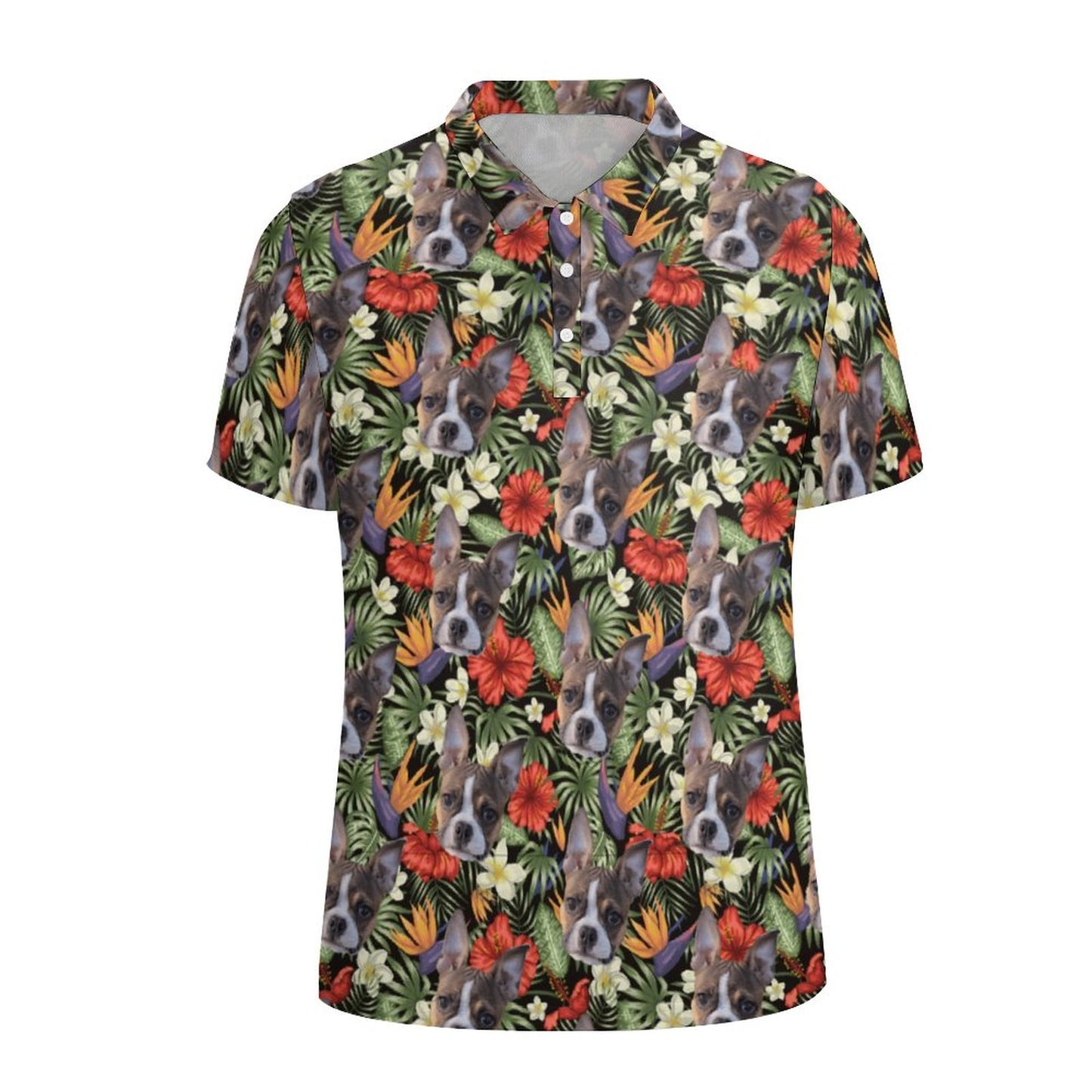 HAWAIIAN STYLE FACE Straight Down Golf Shirt