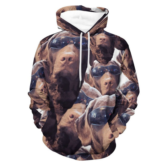 FOXY LADY _ LAB _ COLLAGE FACE DESIGN - Women's Graphic Hoodie
