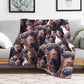 FOXY LADY _ LAB _ COLLAGE FACE DESIGN -Flannel Throw Blanket-60"x80"