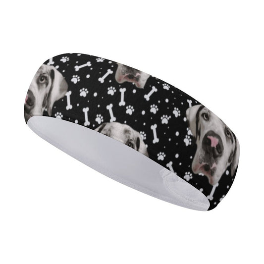 FACE w PAWS-n-BONES  Sports Headband