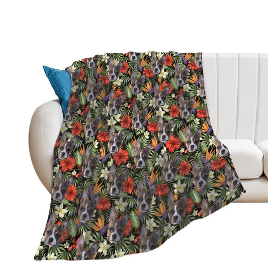 HAWAIIAN STYLE FACE -  Flannel Throw Blanket-60"x80"