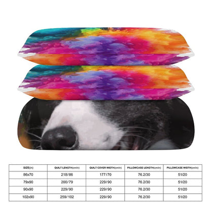 3-Piece Bedding Set-90"x90"/ 229x229cm (Dual-sided Printing)
