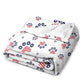 PATRIOTIC - PAWS-N-STARS Flannel Blanket-50"x60"