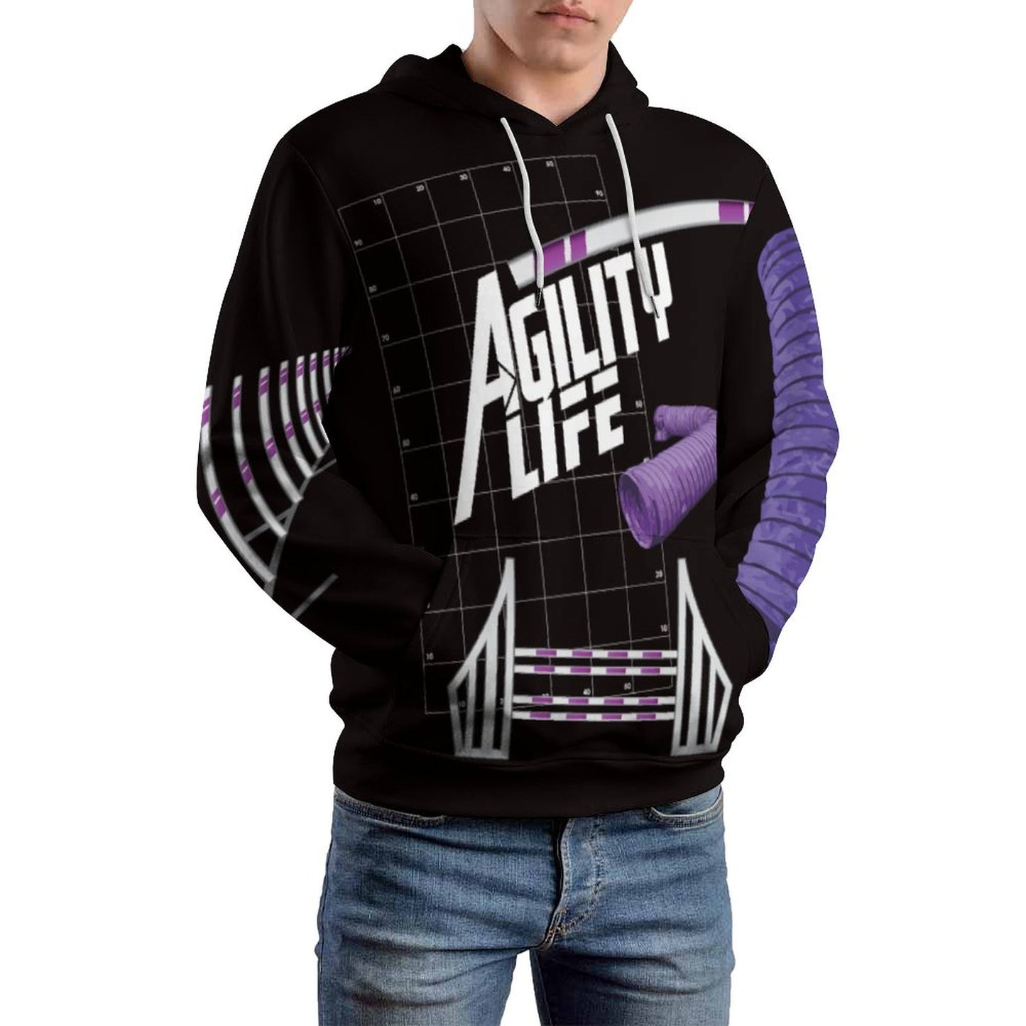 AGILITY LIFE BLACK Hoodie   - Polyester