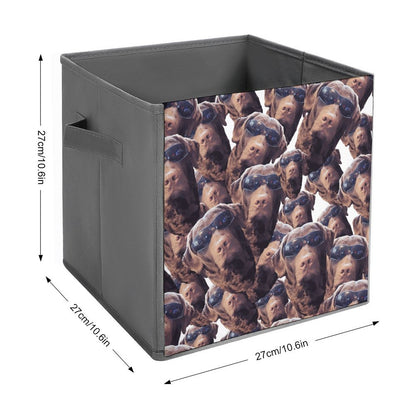 FOXY LADY _ LAB _ COLLAGE FACE DESIGN - Folding Storage Bin