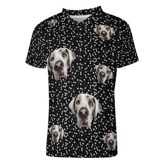 FACE w PAWS-n-BONES V Neck Football Jersey