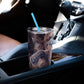FOXY LADY _ LAB _ COLLAGE FACE DESIGN -Car Travel Coffee Mug with Lid