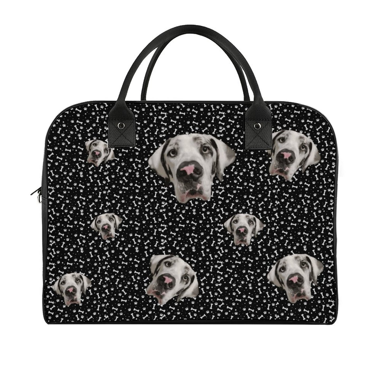 FACE w PAWS-n-BONES Travel Bag