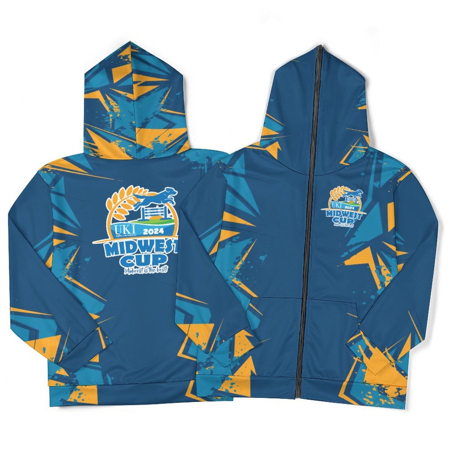 230gsm Custom Zip up Hoodie WY14 (All-Over Printing)