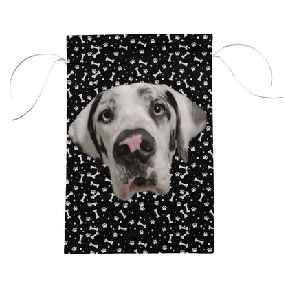 FACE w PAWS-n-BONES GARDEN FLAG  ( 2 Sides)-12"x18"