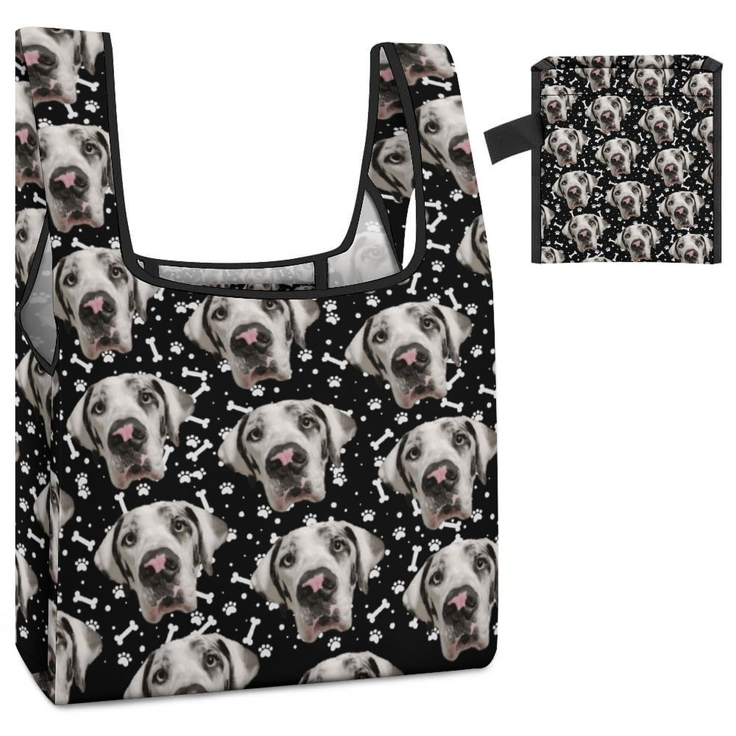 FACE w PAWS-n-BONES Reusable  Bag