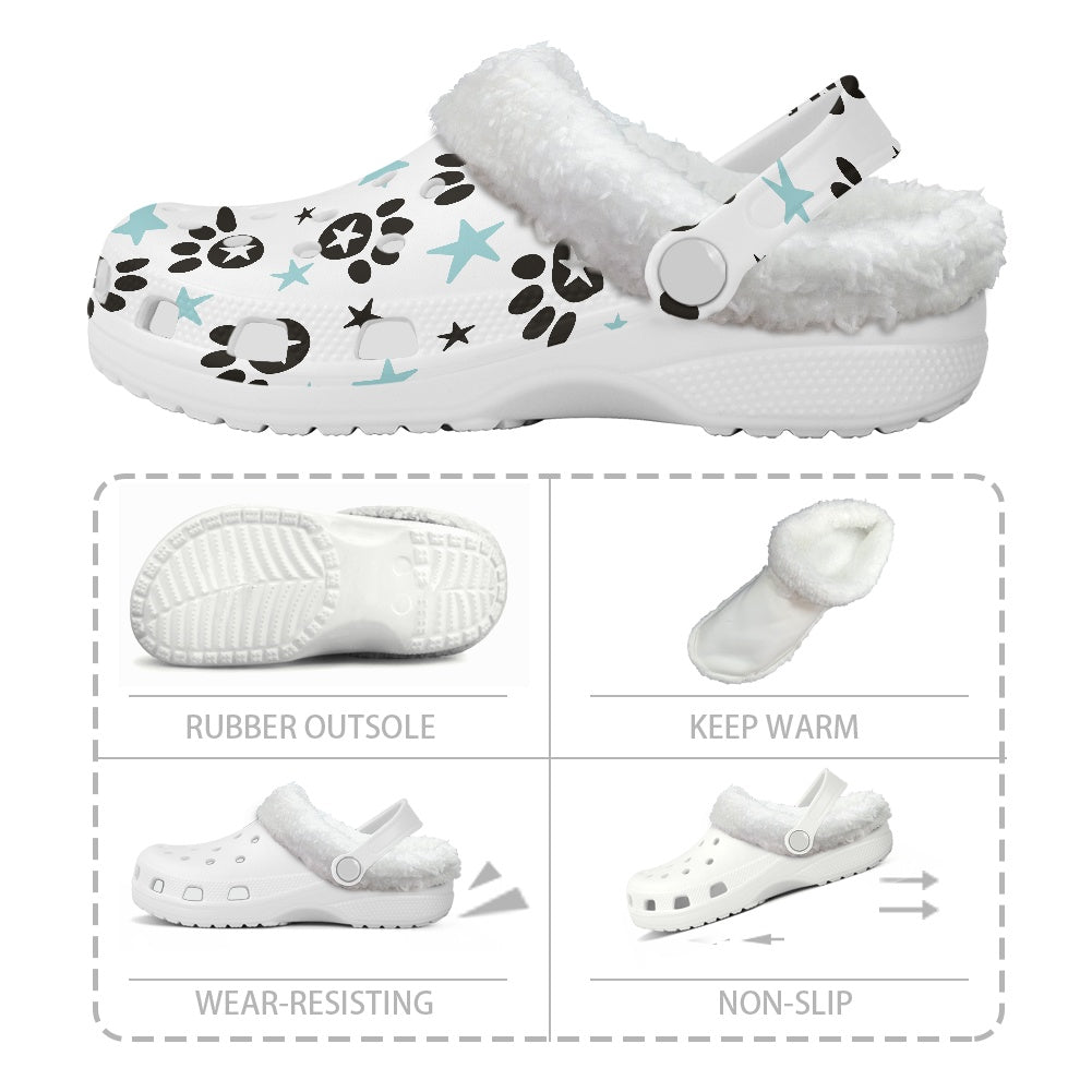 Paw-n-Star Star Fuzzy Slip Ons
