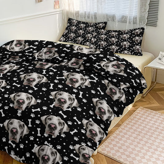 3-Piece Bedding Set-86"×70"/ 218×177cm (Dual-sidede Printing)
