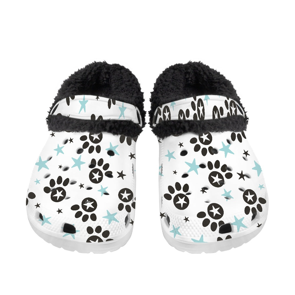 Paw-n-Star Star Fuzzy Slip Ons