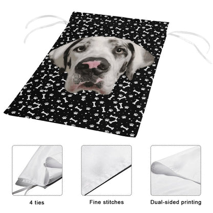 FACE w PAWS-n-BONES GARDEN FLAG  ( 2 Sides)-12"x18"