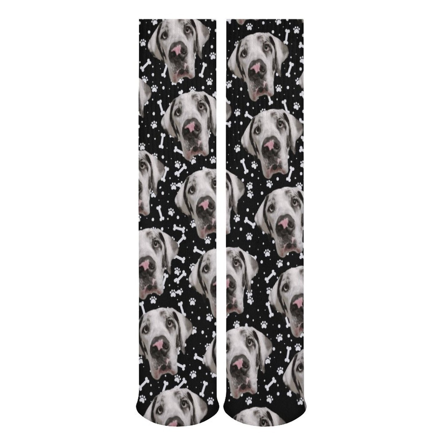 FACE w PAWS-n-BONES Tube Socks