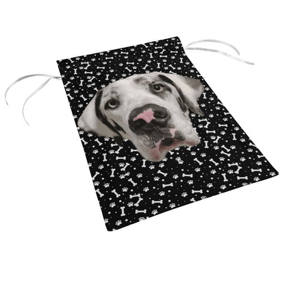 FACE w PAWS-n-BONES GARDEN FLAG  ( 2 Sides)-12"x18"