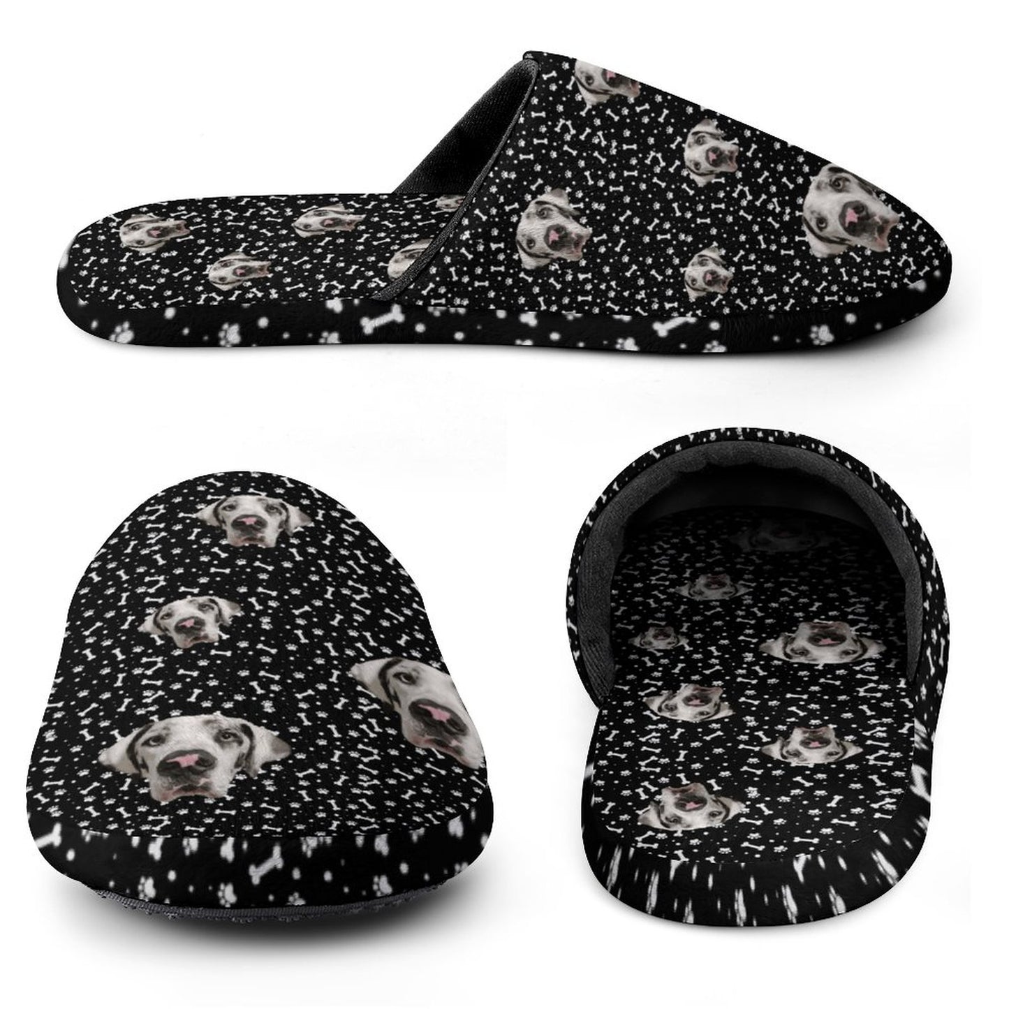 FACE w PAWS-n-BONES  Ladies  Slippers