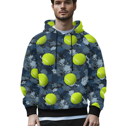 Men's raglan hooded sweatshirt