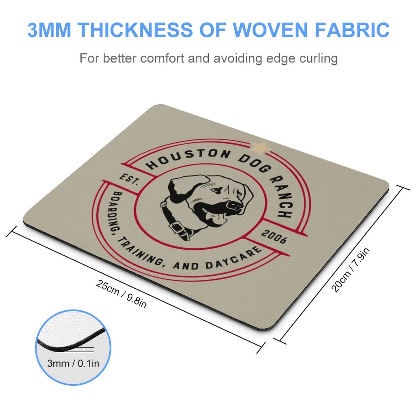 HOUSTON DOG RANCH Square Mouse Pad