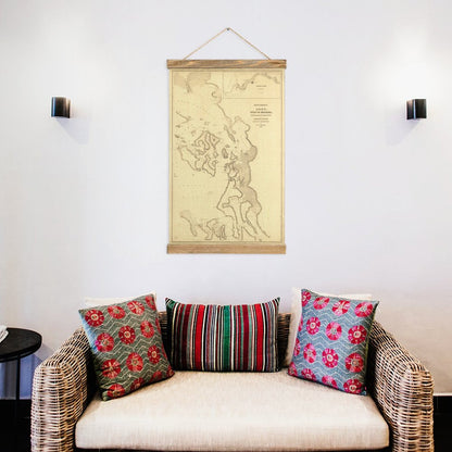Framed Flax Painting Wall Decor