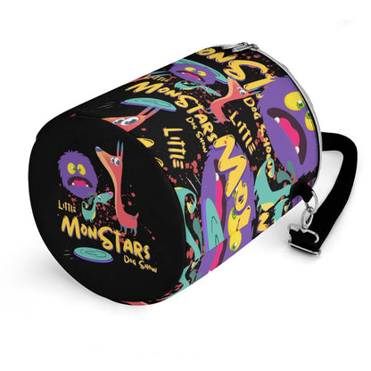 LITTLE MONSTERS  Round Collapsible Insulated Cooler Bag with Shoulder Strap A018 (All-Over Printing)