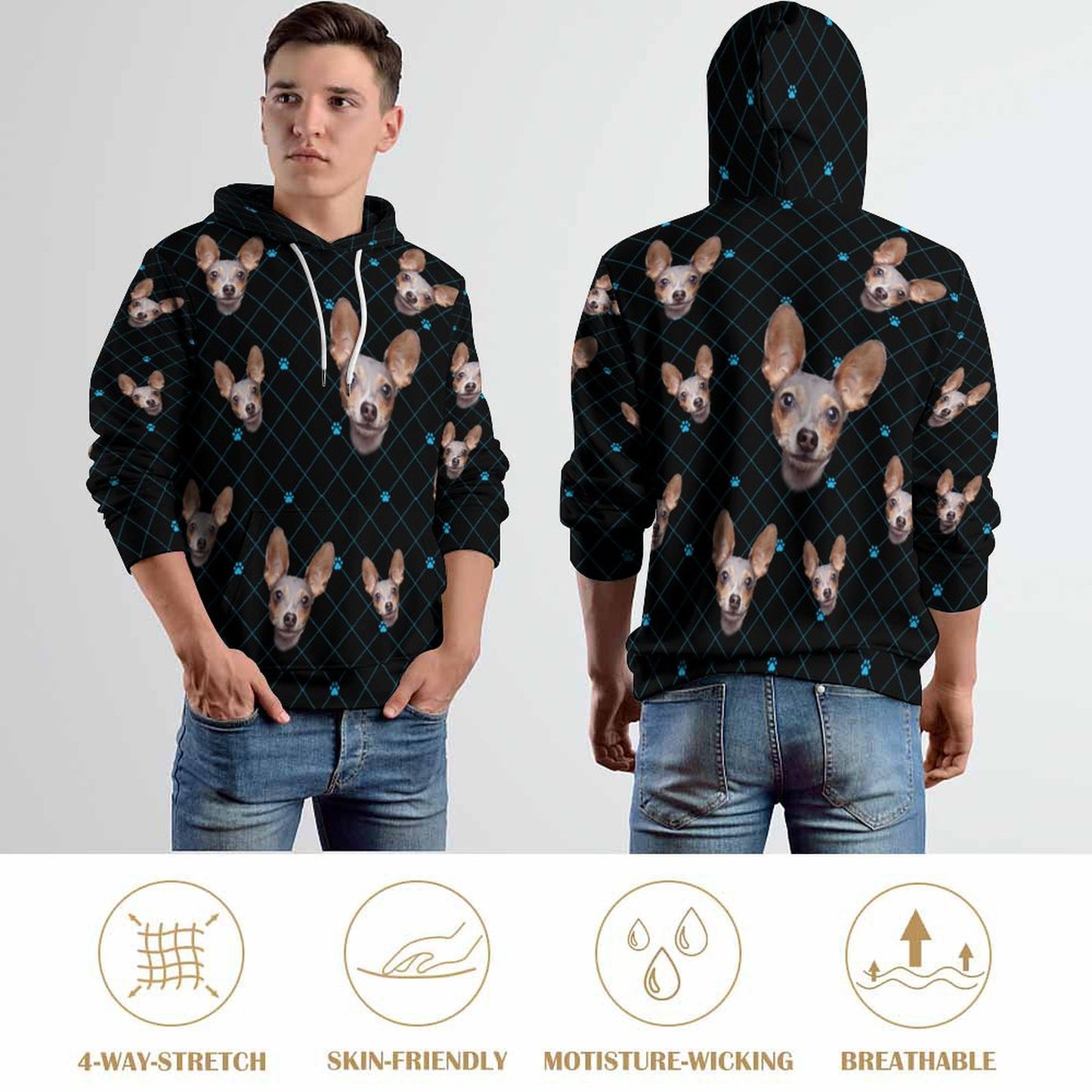 Custom Hoodie FACE PATTERN