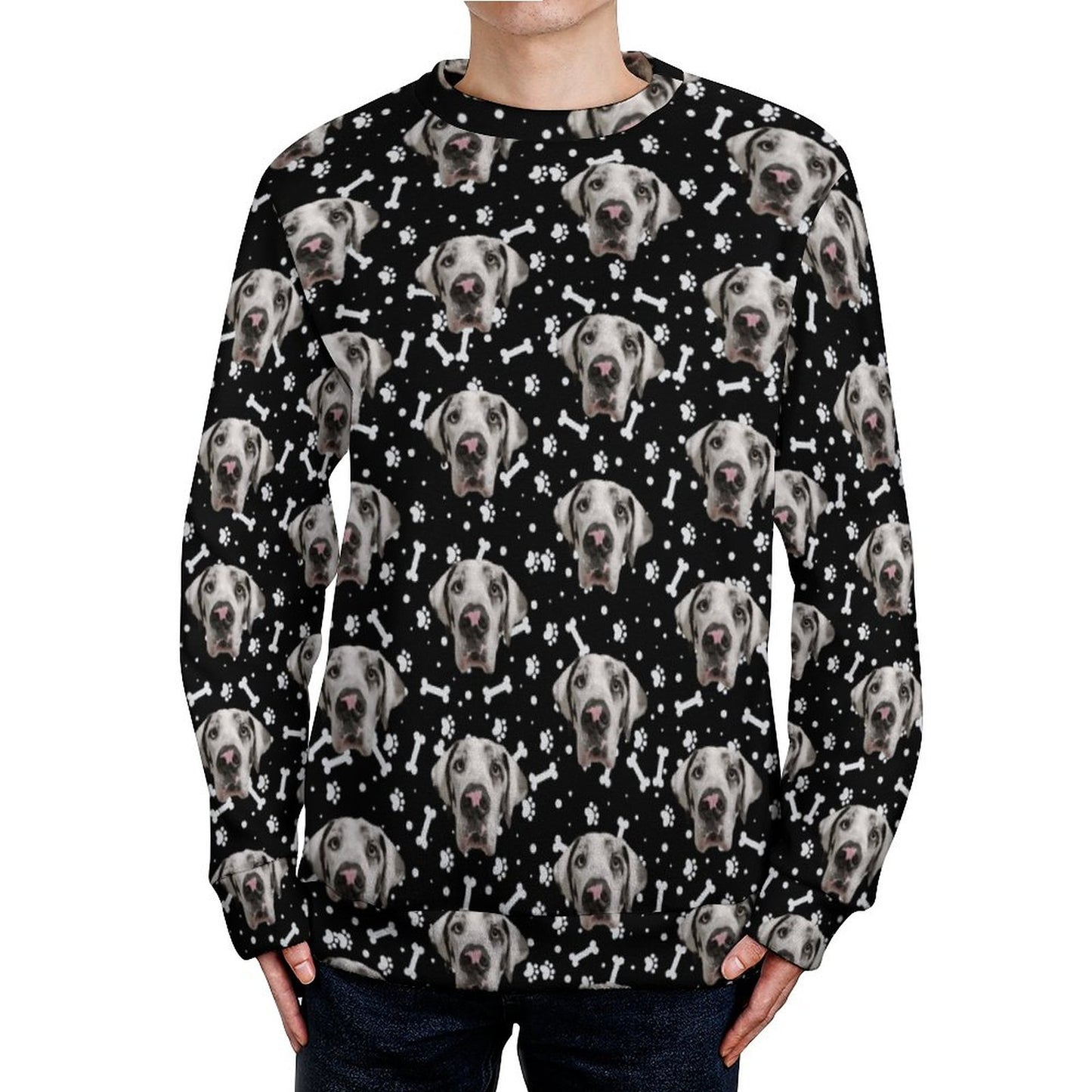 Men's Crew Neck Sweater MY09 (All-Over Printing)